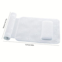 PVC Foam Bathtub Pillow Mat With Suction Cup