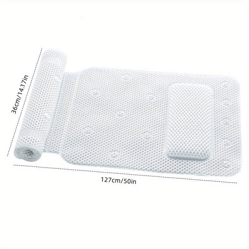 PVC Foam Bathtub Pillow Mat With Suction Cup