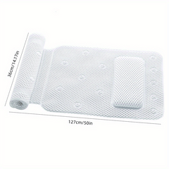 PVC Foam Bathtub Pillow Mat With Suction Cup
