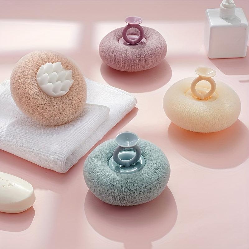 Suction Cup Bath Sponge Cleaning Brush Massage Bath Ball Body Scrub Brush