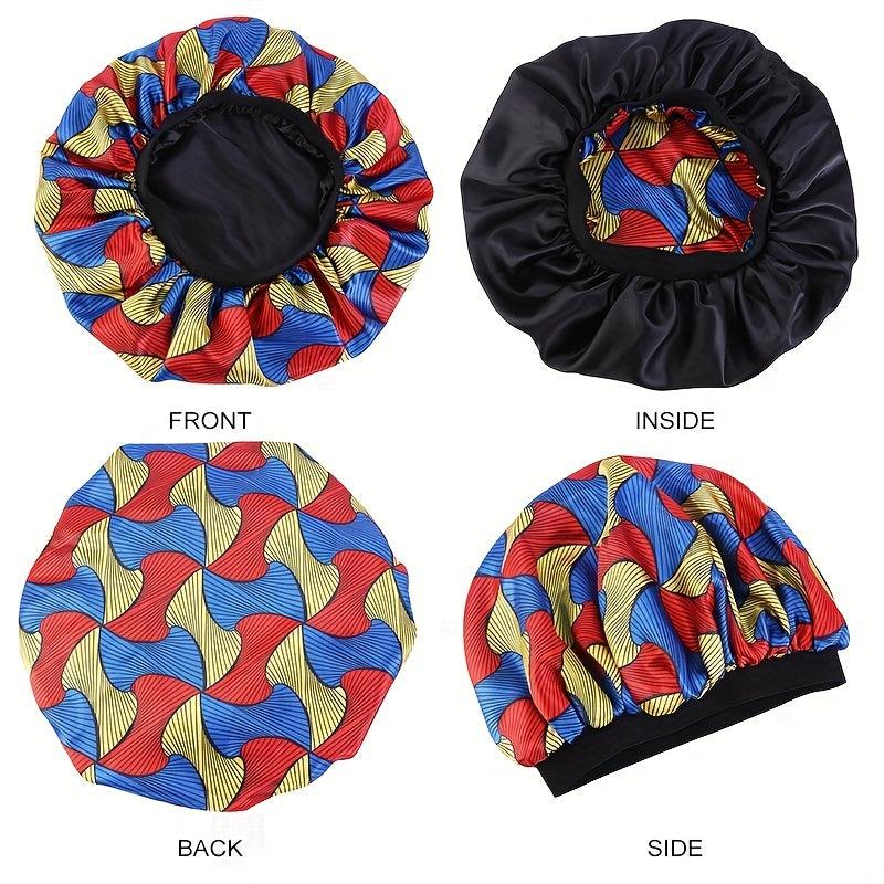 African Double Layer Satin Sleeping Cap Turban - Men Women