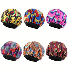 African Double Layer Satin Sleeping Cap Turban - Men Women