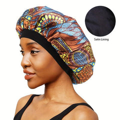 African Double Layer Satin Sleeping Cap Turban - Men Women
