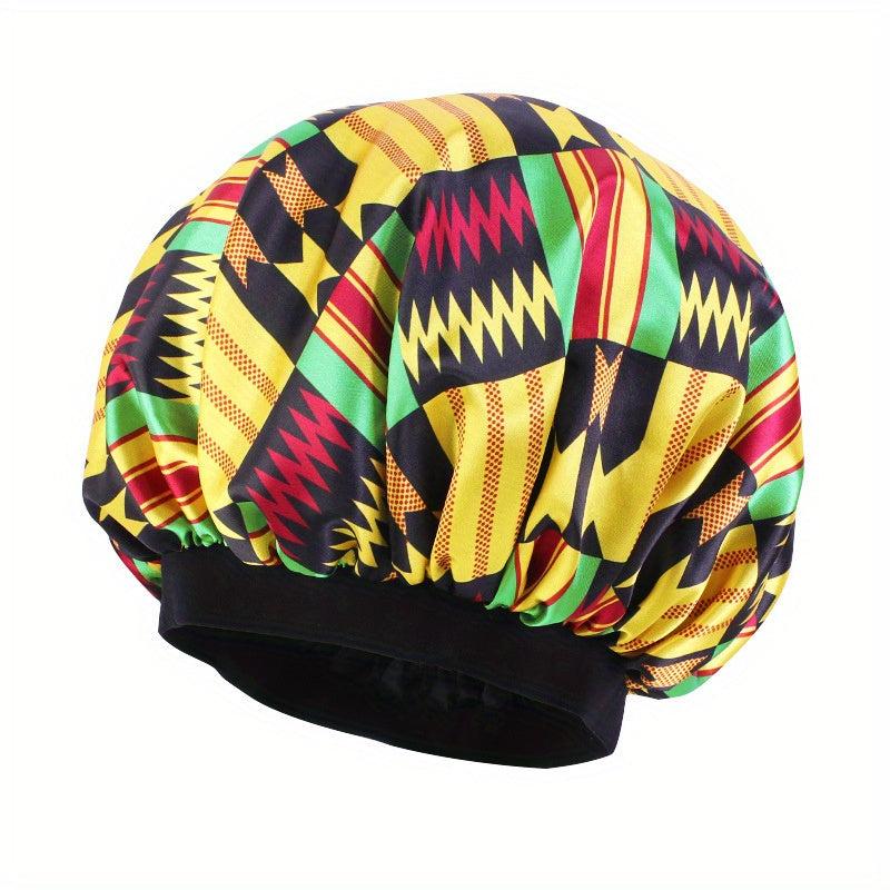 African Double Layer Satin Sleeping Cap Turban - Men Women