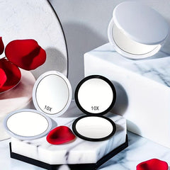 10X Magnification Double Side Compact Makeup Mirror for Purse