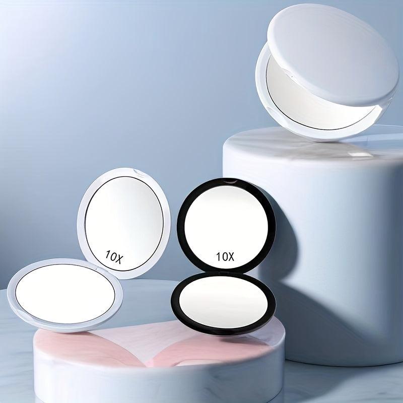 10X Magnification Double Side Compact Makeup Mirror for Purse