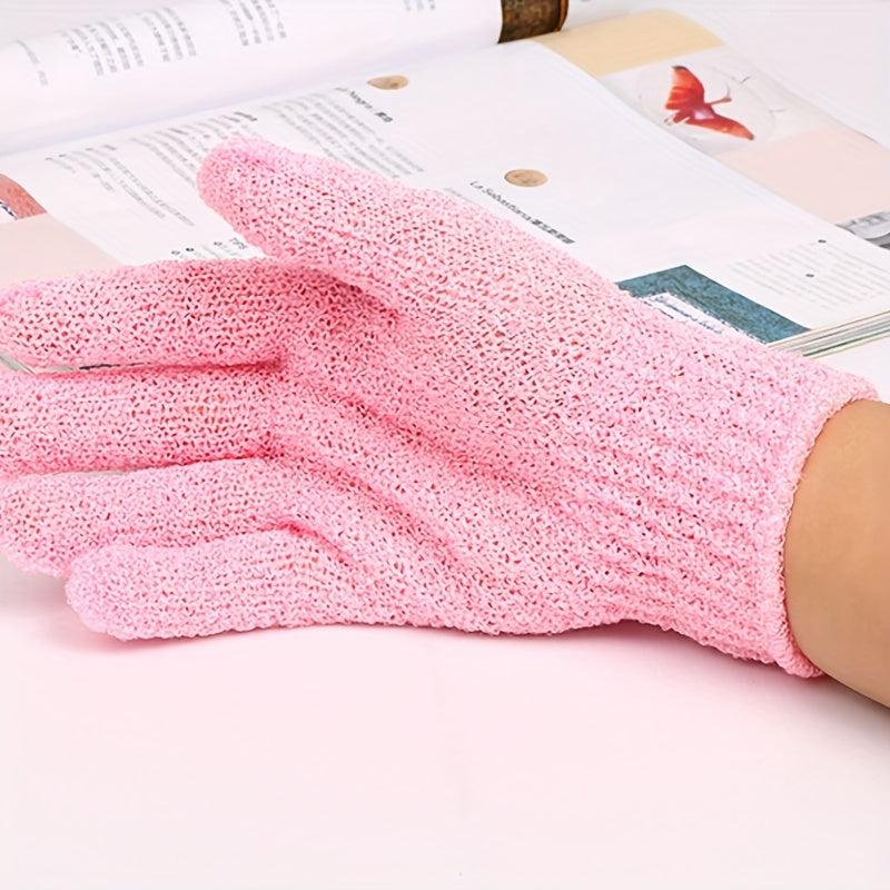 2 Pcs Exfoliating Bath Gloves for Men and Women