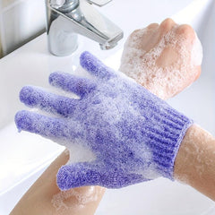 2 Pcs Exfoliating Bath Gloves for Men and Women