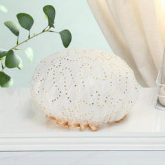 Double Layer Shower Caps Waterproof Reusable Elastic Band Hair Hat