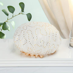 Double Layer Shower Caps Waterproof Reusable Elastic Band Hair Hat
