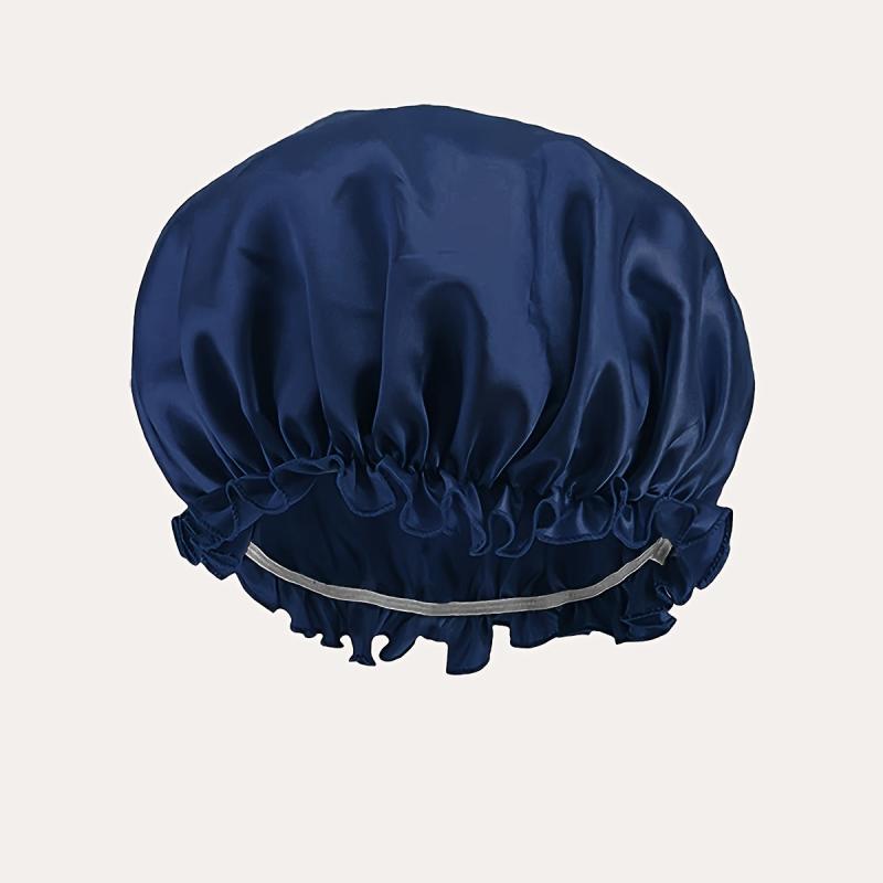 1pc Satin Bonnet Sleep Cap Soft Elastic Silky Hair Bonnet