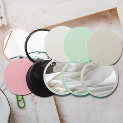 Mini Round Travel Mirror for Girls Compact Handheld Makeup Mirror