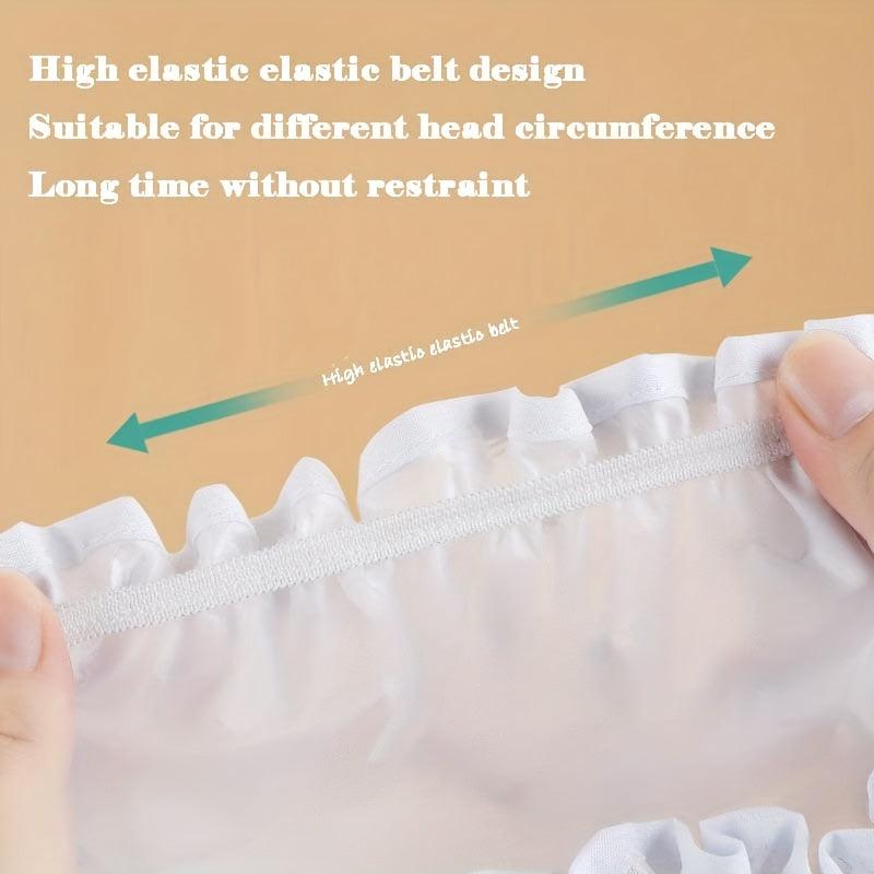 Double Layer Shower Cap Waterproof Reusable Bath Hair Hat for Women