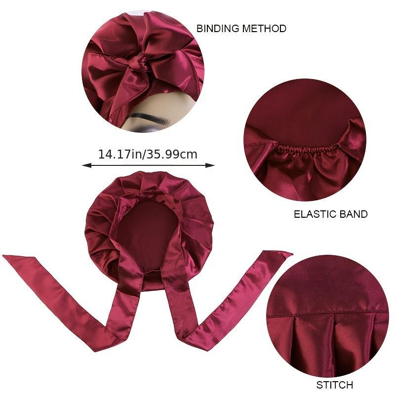 Satin Bonnet Silky Bonnet Hair Bonnet Jumbo Size For Sleeping