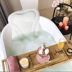 4D Air Mesh Bathtub Pillow for Neck and Back Support