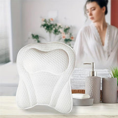4D Air Mesh Bathtub Pillow for Neck and Back Support