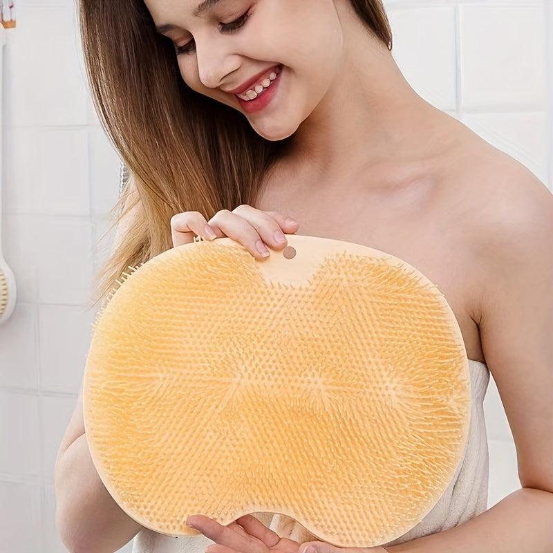 Non Slip Shower Massage Pad Lazy Suction Cup Back Rubbing Brush