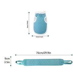 3pc Exfoliating Body Cleaning Set Soft Brush Shower Ball Bath Gloves