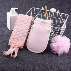3pc Exfoliating Body Cleaning Set Soft Brush Shower Ball Bath Gloves