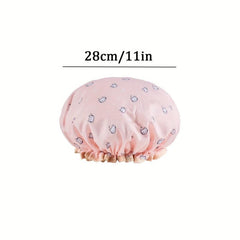 Double Layer Waterproof Shower Cap for Women