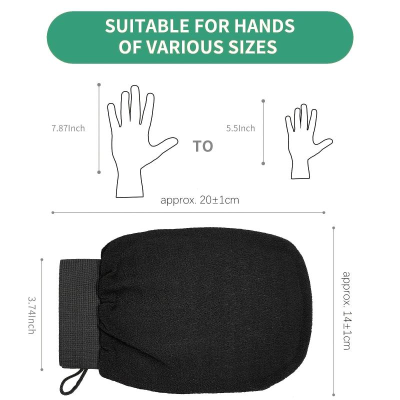 Exfoliating Mitts 150D Material for Smooth Exfoliation