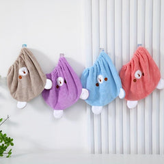 4pcs Cartoon Hair Towel Wrap Women Microfiber Hair Turban Wet Hair