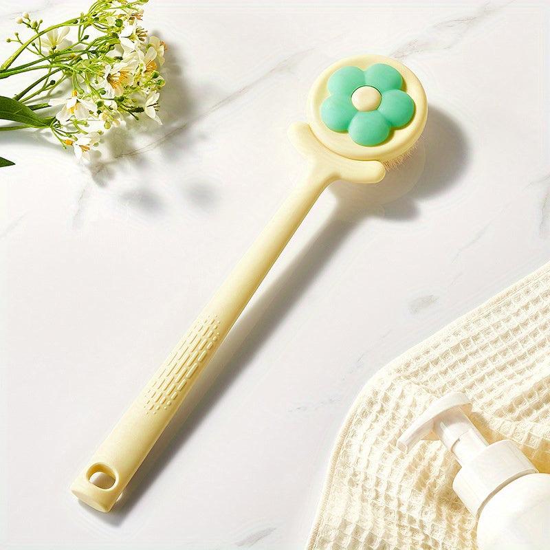 Long Handle Flower Bath Brush for Exfoliating Back Body Feet
