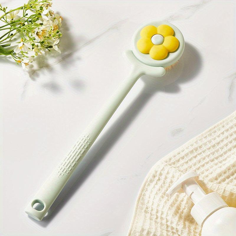 Long Handle Flower Bath Brush for Exfoliating Back Body Feet