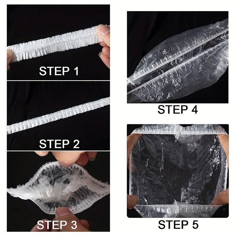 10Pcs Disposable Waterproof Shower Caps for Women and Men