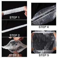 10Pcs Disposable Waterproof Shower Caps for Women and Men