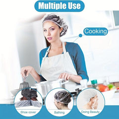 10Pcs Disposable Waterproof Shower Caps for Women and Men