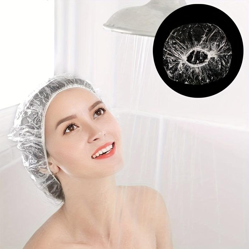 10Pcs Disposable Waterproof Shower Caps for Women and Men