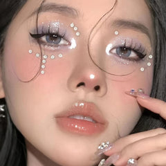 345 Pcs Large Pearl Under Eye Eye Makeup Bright Face Decoration Stickers