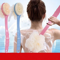 3pcs Shower Body Brush With Bristles And Loofah 2 In 1 Bath Sponge