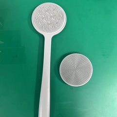 2pcs Silicone Back Scrubber For Shower + 2 Replacement Brush Heads