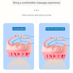 Silicone Scalp Massager Shampoo Brush Shower Cleansing Exfoliator
