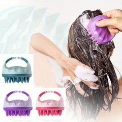Silicone Scalp Massager Shampoo Brush Shower Cleansing Exfoliator