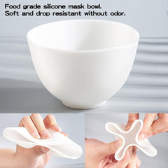 Silicone Face Mask Mixing Bowl Set for Home Salon