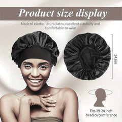 Satin Solid Night Sleep Cap for Women