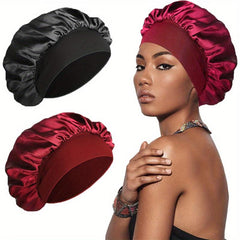 Satin Solid Night Sleep Cap for Women