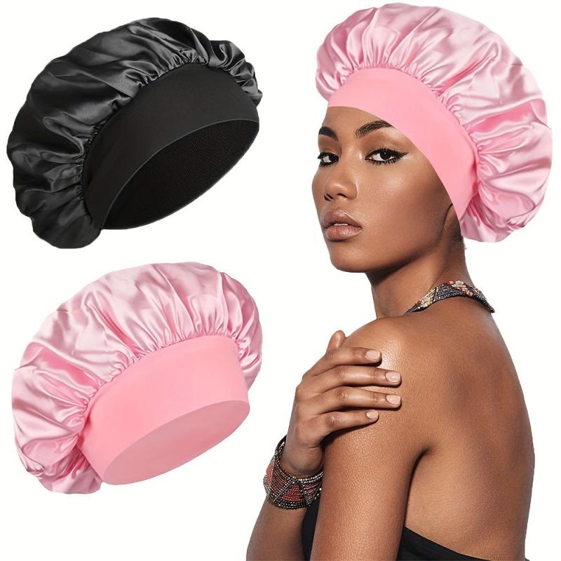 Satin Solid Night Sleep Cap for Women