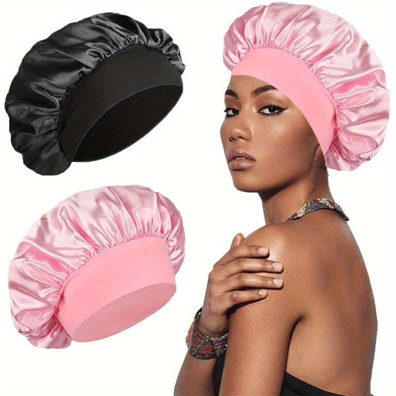 Satin Solid Night Sleep Cap for Women