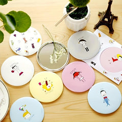 Mini Makeup Mirror Round Cosmetic Touch up Mirror Travel Portable