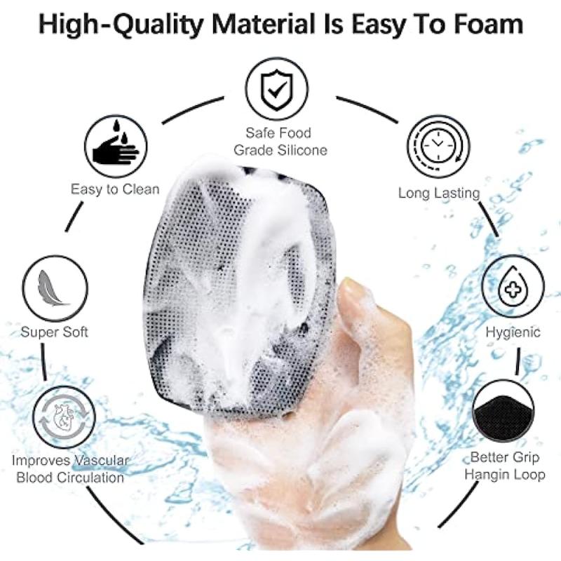 Silicone Body Scrubber For Men Women Nourishing Cleaning & Exfoliating