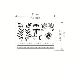 Herbal Finger Tattoo Sticker, Waterproof, Temporary