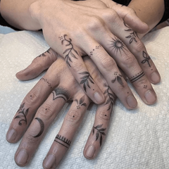 Herbal Finger Tattoo Sticker, Waterproof, Temporary