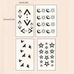 Waterproof Star Moon Flying Bird Geometric Tattoo Sticker