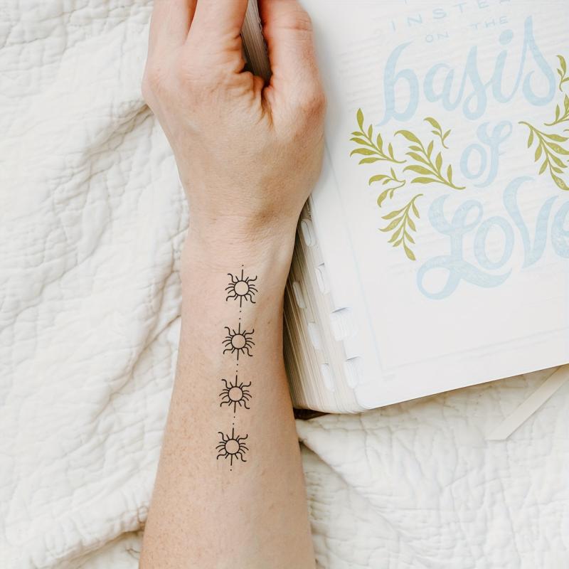 Waterproof Star Moon Flying Bird Geometric Tattoo Sticker