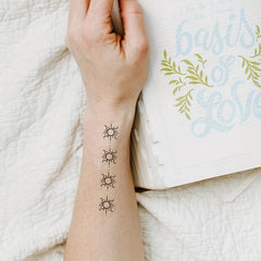 Waterproof Star Moon Flying Bird Geometric Tattoo Sticker