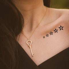 Waterproof Star Moon Flying Bird Geometric Tattoo Sticker